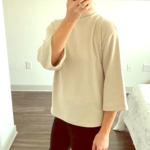 Banana Republic Mock Neck Cream Sweater